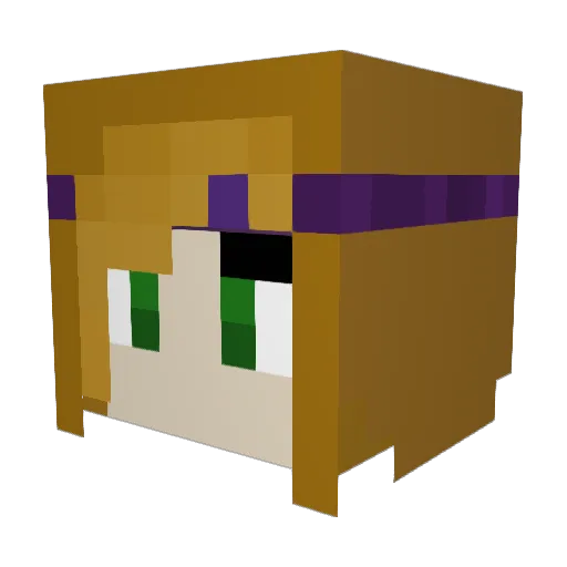 Runa_X Minecraft avatar head, 3D render