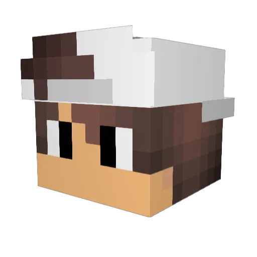 Runamuk6 Minecraft avatar head, 3D render