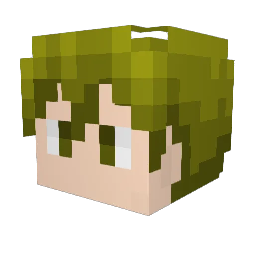 Runapio Minecraft avatar head, 3D render