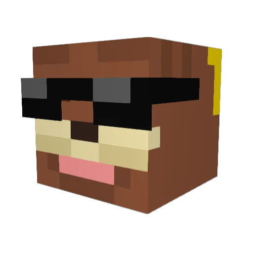 RunawayPantleg Minecraft avatar head, 3D render