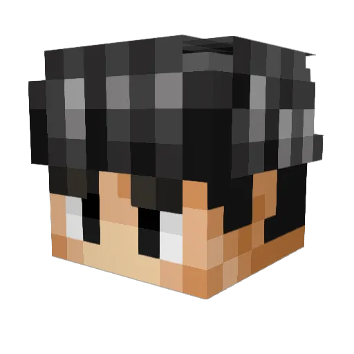 RunawayRicky Minecraft avatar head, 3D render