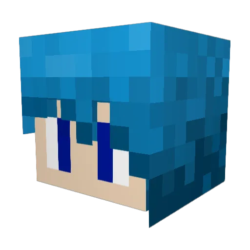 Runbine Minecraft avatar head, 3D render