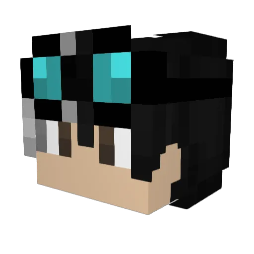 Rune907 Minecraft avatar head, 3D render