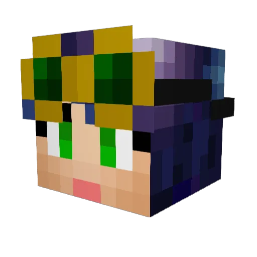RuneAsphodel Minecraft avatar head, 3D render