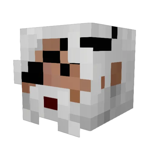 RuneDog Minecraft avatar head, 3D render