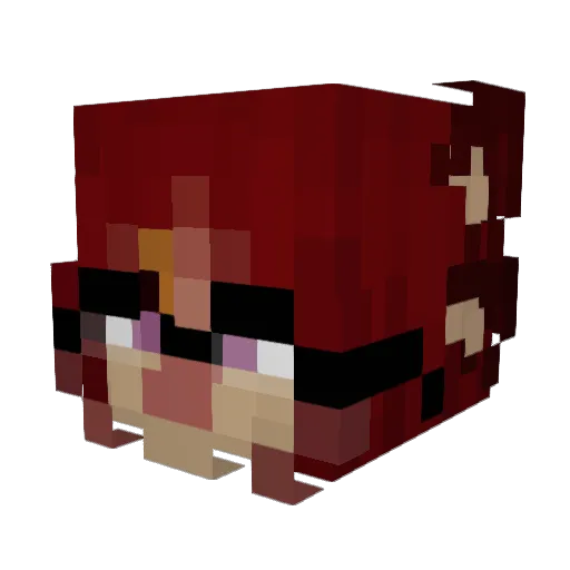 RuneUwU Minecraft avatar head, 3D render