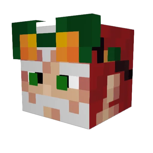 Runelot Minecraft avatar head, 3D render