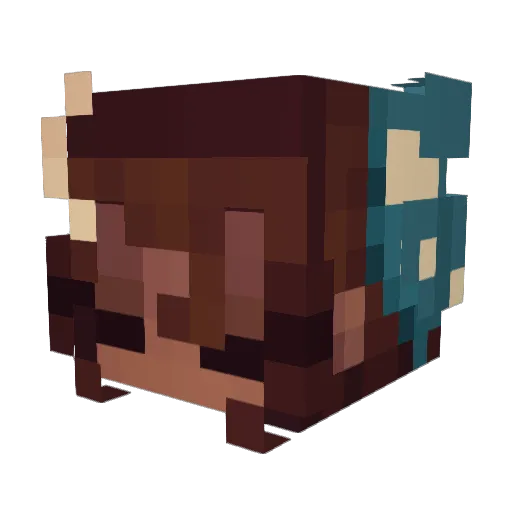 Runemoon Minecraft avatar head, 3D render