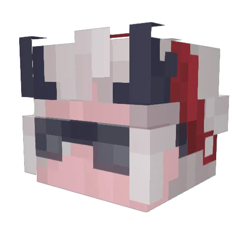 Runens Minecraft avatar head, 3D render