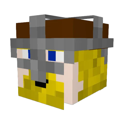Runerp7 Minecraft avatar head, 3D render
