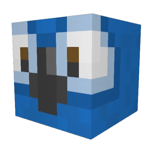 Runforrestrun2 Minecraft avatar head, 3D render