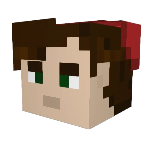 Rungdil Minecraft avatar head, 3D render