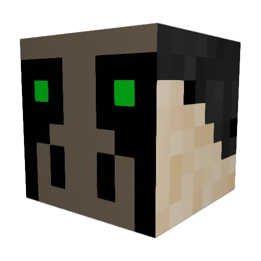Runics_ Minecraft avatar head, 3D render