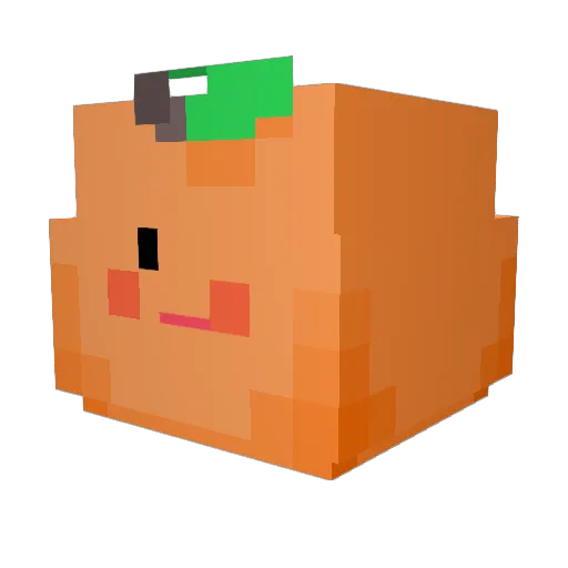 Runity Minecraft avatar head, 3D render