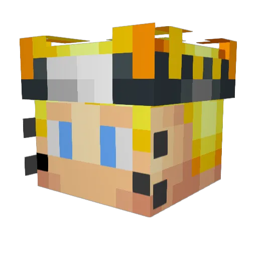 RunixD Minecraft avatar head, 3D render