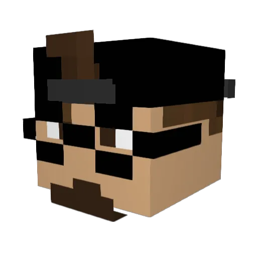 RunkMan_ Minecraft avatar head, 3D render