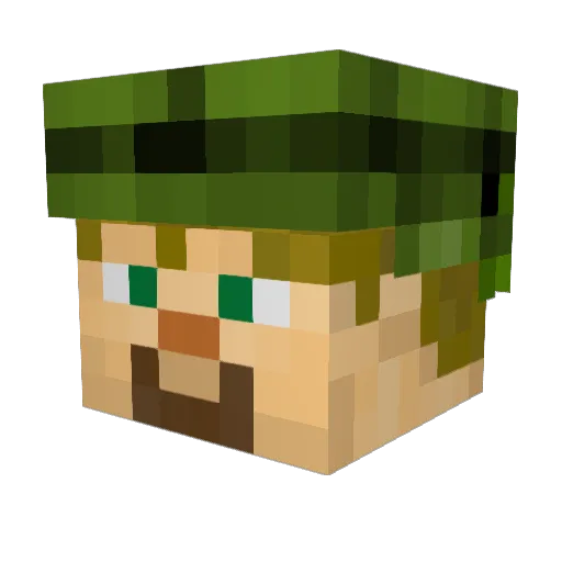 RunnerGraffiti Minecraft avatar head, 3D render