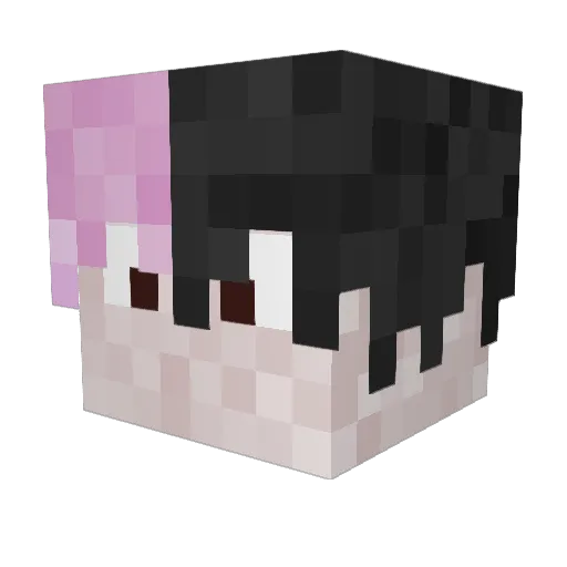 Running032 Minecraft avatar head, 3D render