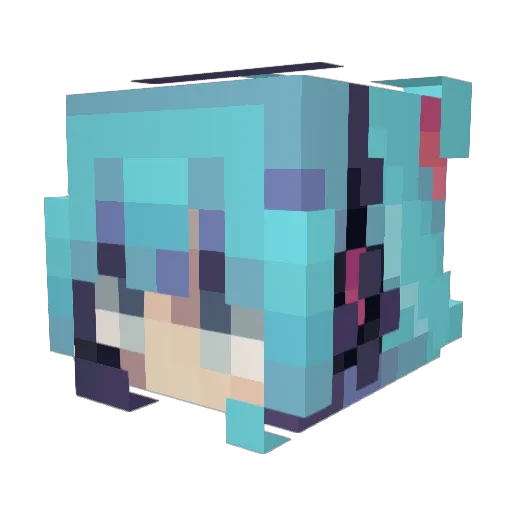 RunningFaucets Minecraft avatar head, 3D render