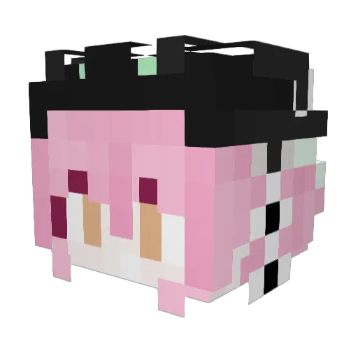 RunningMark Minecraft avatar head, 3D render