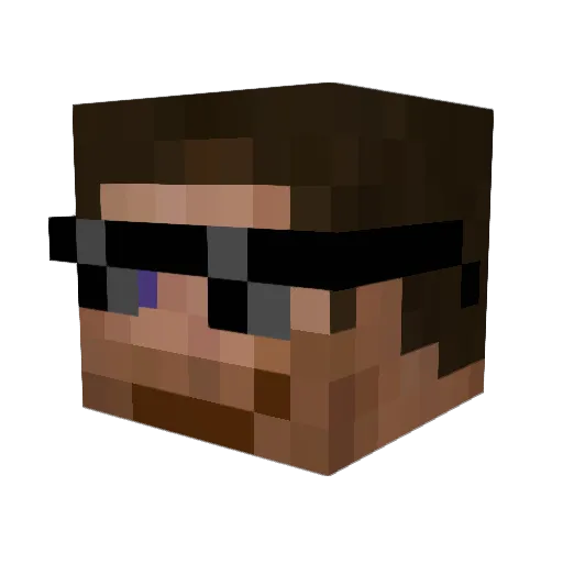 RunningPotatoes Minecraft avatar head, 3D render