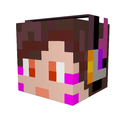 Running_Green Minecraft avatar head, 3D render