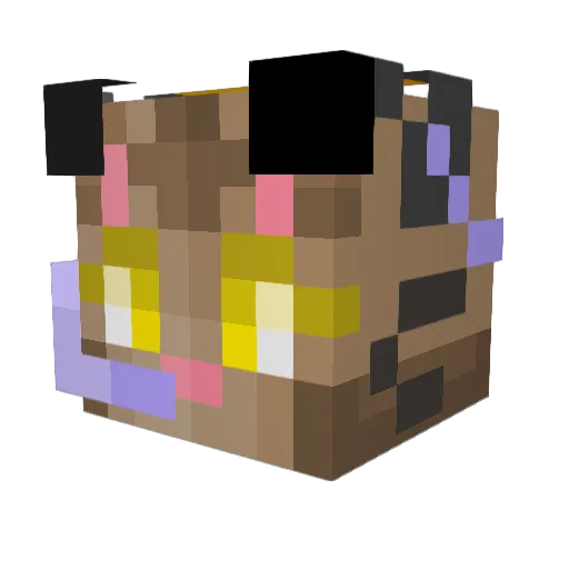 Runningdust Minecraft avatar head, 3D render