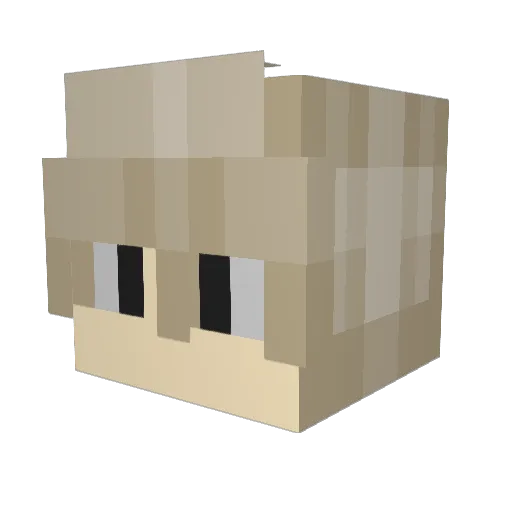 Runny10 Minecraft avatar head, 3D render