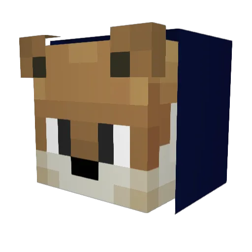 Runstenen Minecraft avatar head, 3D render