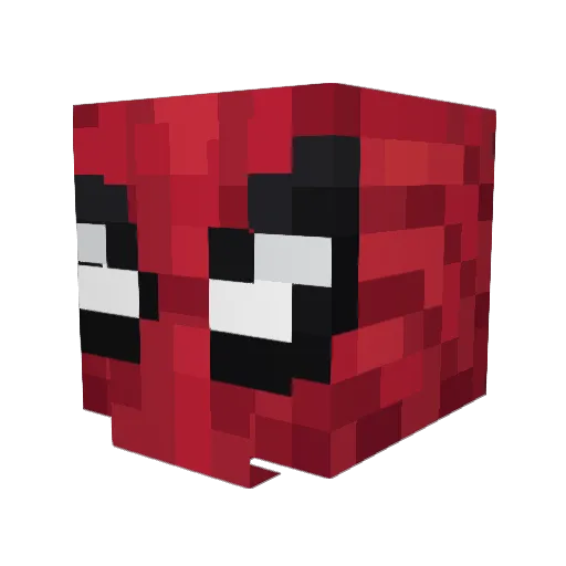 RuotaCheGira Minecraft avatar head, 3D render