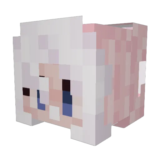 RupiCubes Minecraft avatar head, 3D render