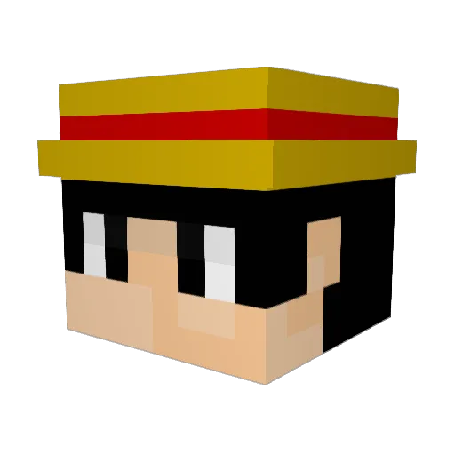 Rupijji Minecraft avatar head, 3D render