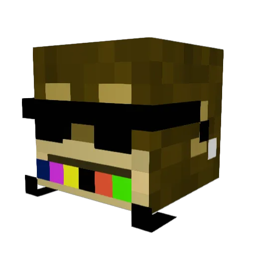 Ruppet_ Minecraft avatar head, 3D render