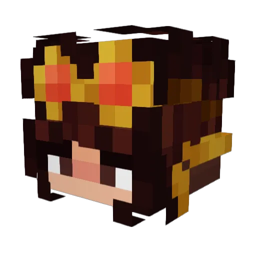 RuptorT Minecraft avatar head, 3D render