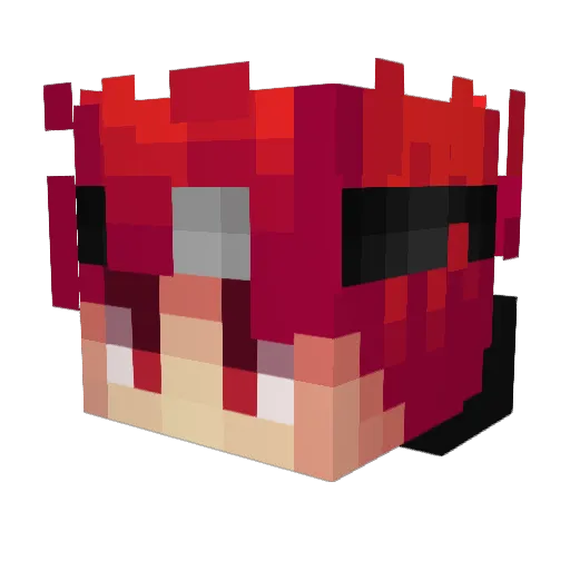 RuptureClient Minecraft avatar head, 3D render