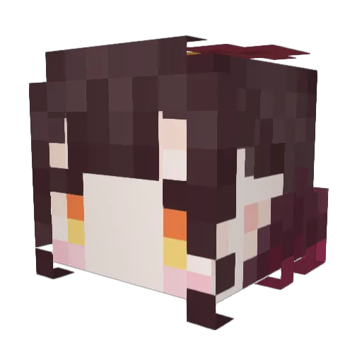 Rupu_VT Minecraft avatar head, 3D render