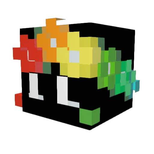 Rurenaii Minecraft avatar head, 3D render