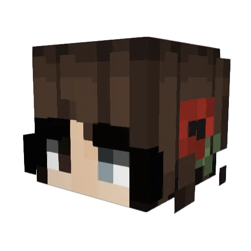 Ruricentil Minecraft avatar head, 3D render