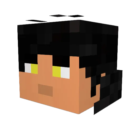 Ruriel Minecraft avatar head, 3D render