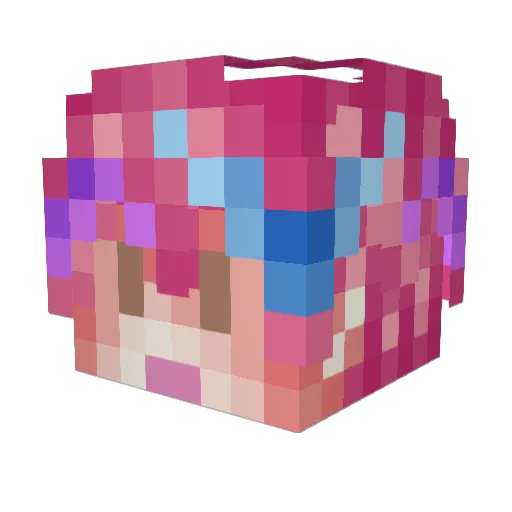 Rurikas Minecraft avatar head, 3D render