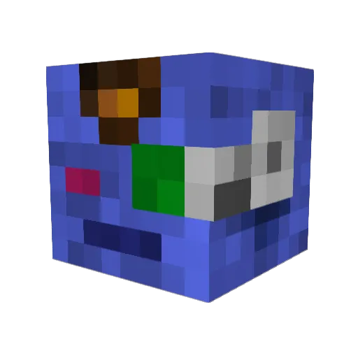 Rurikos Minecraft avatar head, 3D render