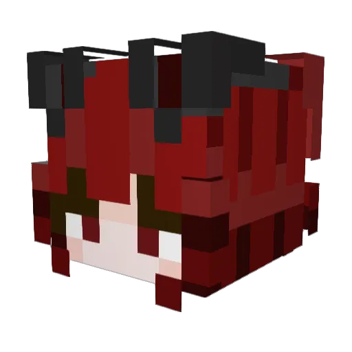 Rurisx Minecraft avatar head, 3D render