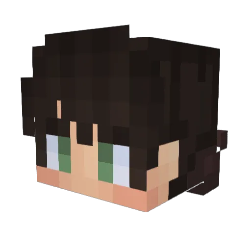 Ruro Minecraft avatar head, 3D render