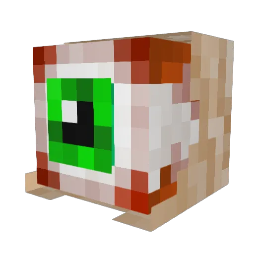 Rurru12 Minecraft avatar head, 3D render