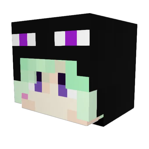 Ruru0420 Minecraft avatar head, 3D render