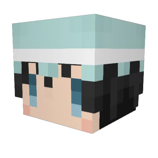 RuruChe Minecraft avatar head, 3D render