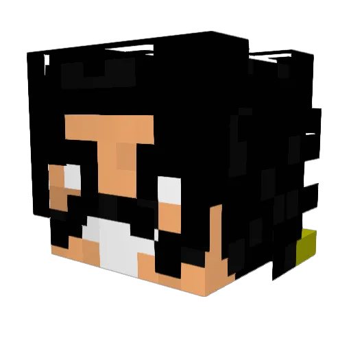 Rurunvl Minecraft avatar head, 3D render