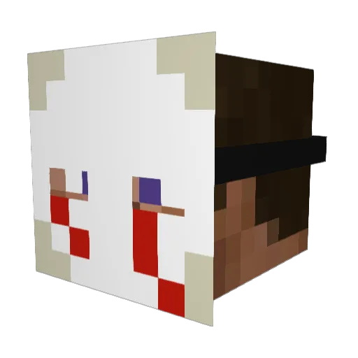 Rurvi Minecraft avatar head, 3D render