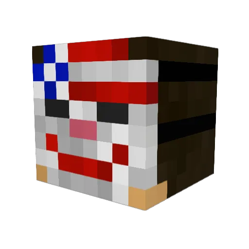 Rus373 Minecraft avatar head, 3D render