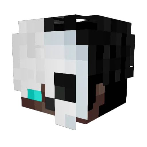 Rus3k Minecraft avatar head, 3D render